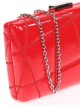 Bolso clutch de fiesta bordado acharolado rojo