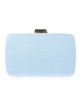 Bolso clutch de fiesta antelina celeste