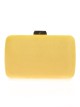 Bolso clutch de fiesta antelina amarillo