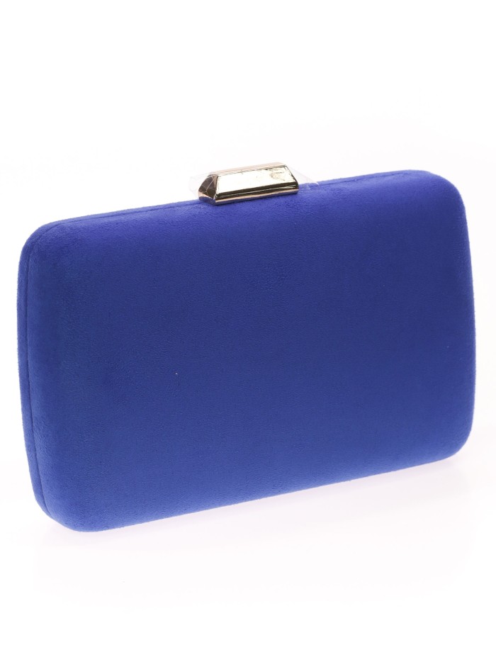 Bolso clutch de fiesta antelina azulon