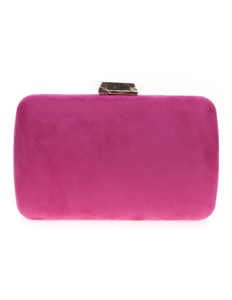 Bolso clutch de fiesta antelina buganvilla