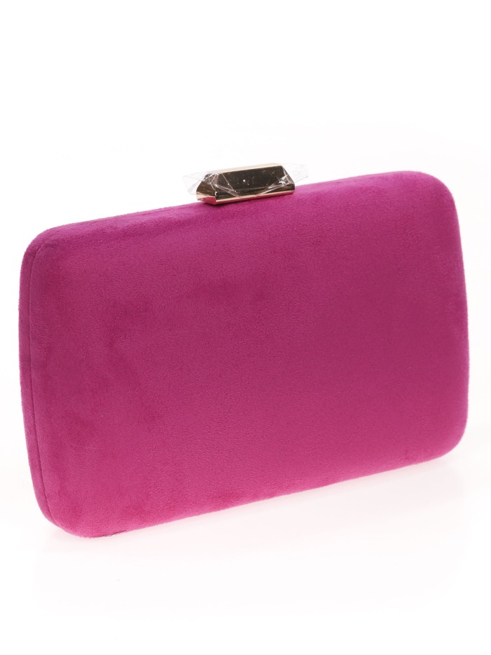 Bolso clutch de fiesta antelina buganvilla