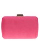 Bolso clutch de fiesta antelina fucsia