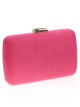 Bolso clutch de fiesta antelina fucsia