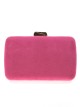 Bolso clutch de fiesta antelina fucsia-claro