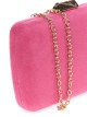 Bolso clutch de fiesta antelina fucsia-claro