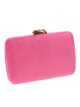 Bolso clutch de fiesta antelina fucsia-claro