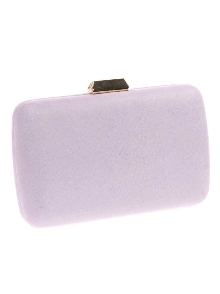 Bolso clutch de fiesta antelina lila