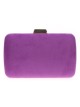 Bolso clutch de fiesta antelina morado