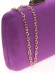 Bolso clutch de fiesta antelina morado
