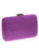 Bolso clutch de fiesta antelina morado