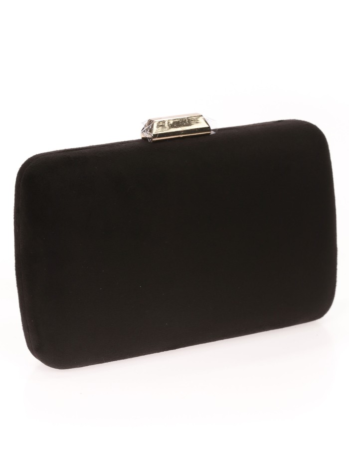 Bolso clutch de fiesta antelina negro