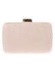 Bolso clutch de fiesta antelina nude