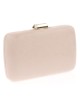 Bolso clutch de fiesta antelina nude