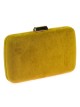 Bolso clutch de fiesta antelina oliva