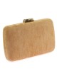 Bolso clutch de fiesta antelina taupe