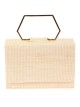 Bolso clutch de fiesta rafia camel