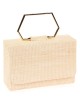 Bolso clutch de fiesta rafia camel
