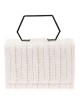 Bolso clutch de fiesta rafia blanco