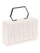 Bolso clutch de fiesta rafia blanco