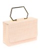 Bolso clutch de fiesta rafia nude