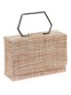 Bolso clutch de fiesta rafia marron-claro