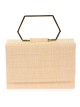 Bolso clutch de fiesta rafia beige