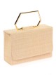 Bolso clutch de fiesta rafia beige