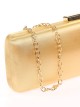 Bolso clutch de fiesta flecos pedrería oro