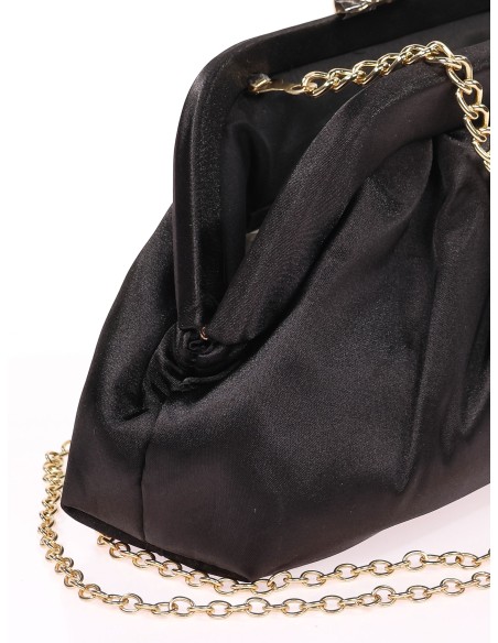 Cartera de fiesta satinado negro