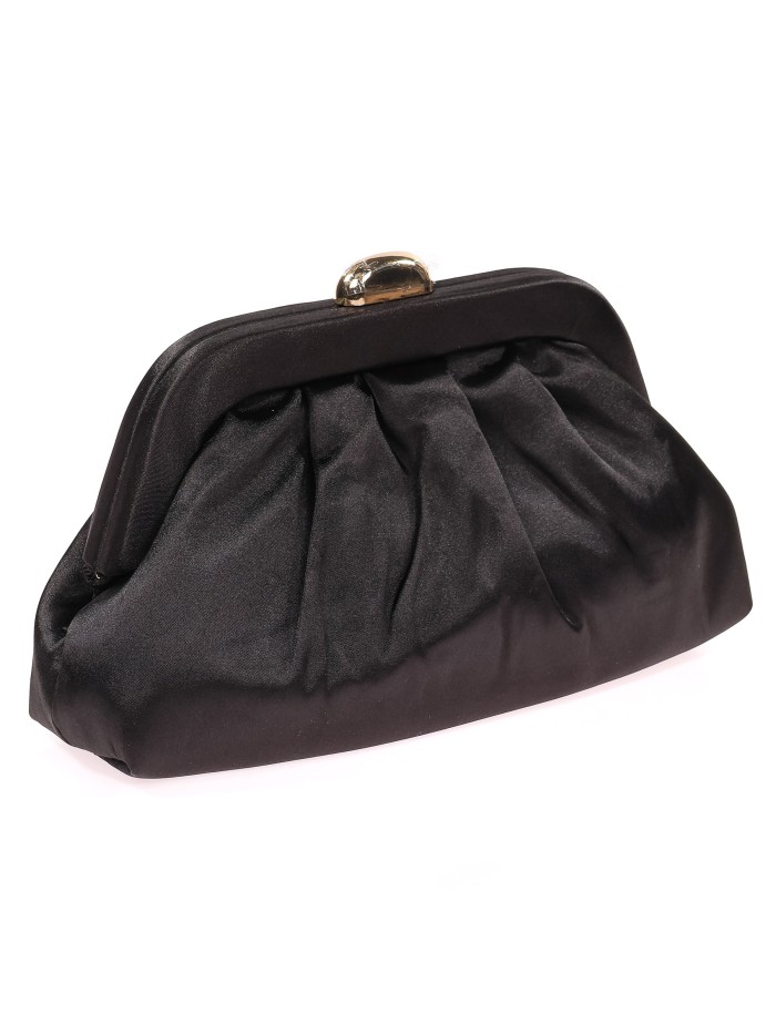 Cartera de fiesta satinado negro