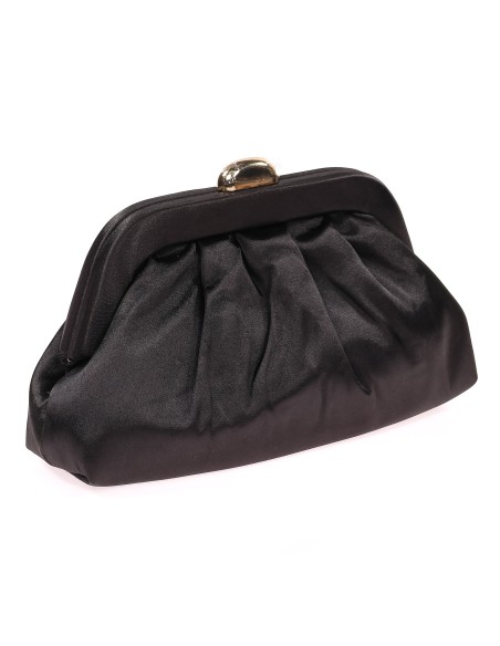 Cartera de fiesta satinado negro