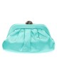 Cartera de fiesta satinado teal