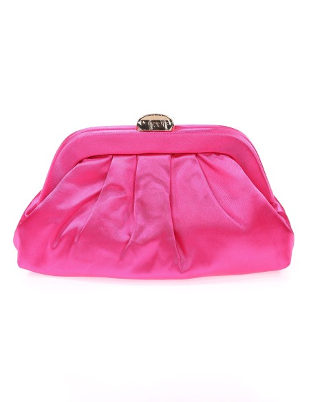 Cartera de fiesta satinado fresa