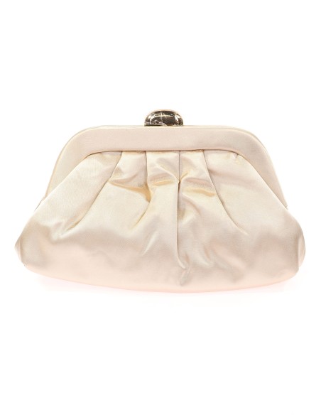Cartera de fiesta satinado oro-claro