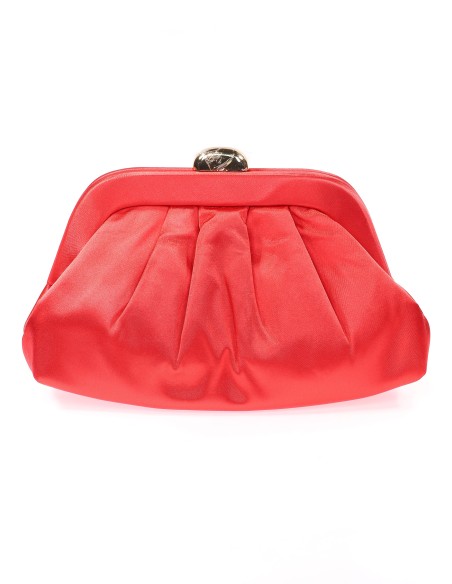 Cartera de fiesta satinado rojo