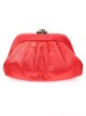 Cartera de fiesta satinado rojo