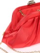 Cartera de fiesta satinado rojo