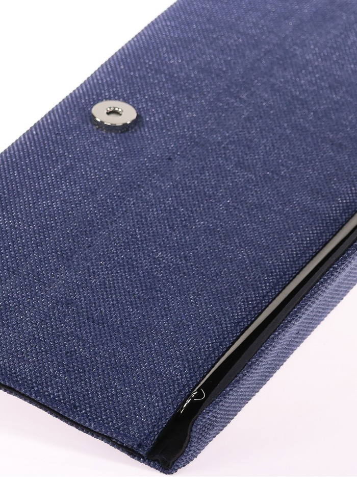 Cartera de fiesta efecto rafia marino