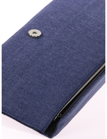 Cartera de fiesta efecto rafia marino