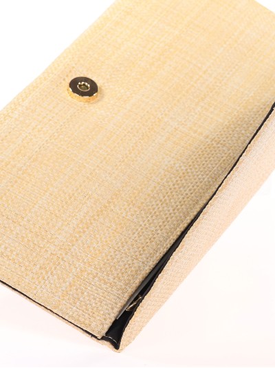 Cartera de fiesta efecto rafia natural 2