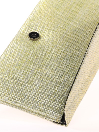 Cartera de fiesta efecto rafia oro-claro 2