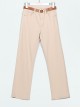 Jeans cinturón beis (36-46)