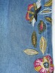 Jeans bordado flores azul (S-XXL)