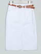 Falda denim midi cinturón blanco (36-46)