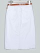Falda denim midi cinturón blanco (36-46)