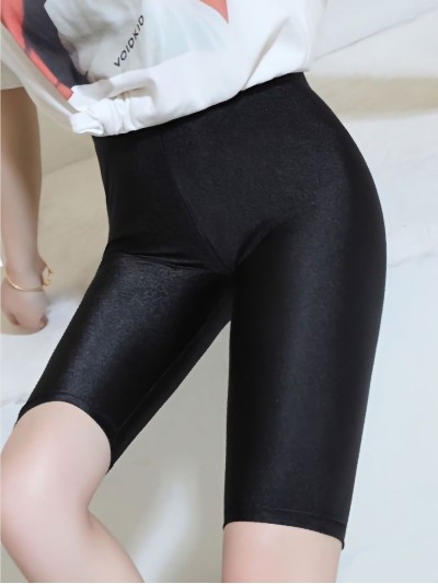 Leggings ciclista brillante negro (M/L-XL/XXL)