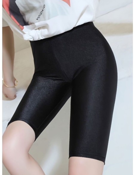 Leggings ciclista brillante negro (M/L-XL/XXL)