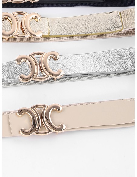 Cinturón elástico detalle metálico