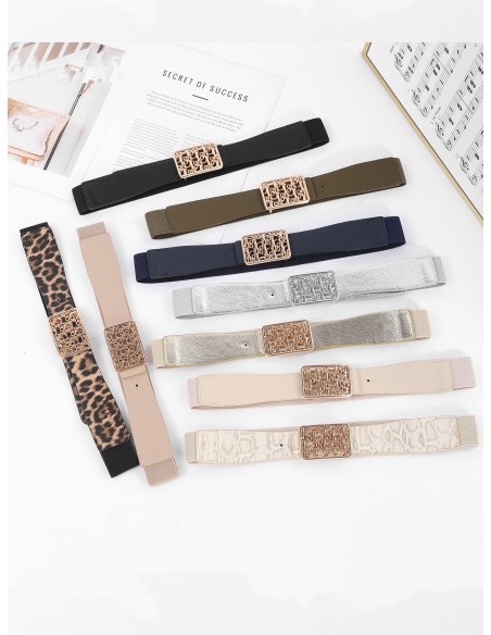 Cinturón elástico detalle metálico